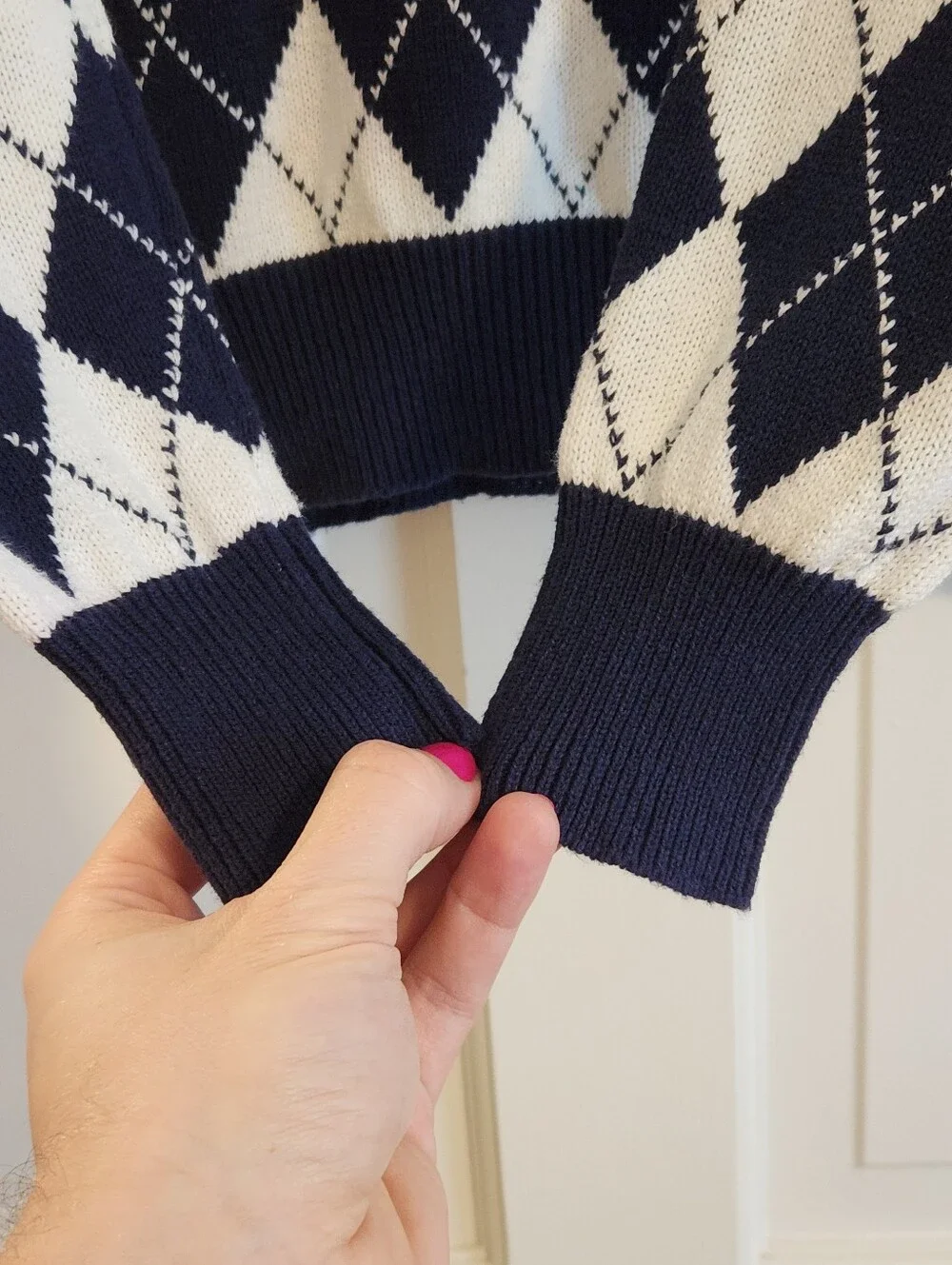⛳️Polo Golf⛳️ - Navy/White Argyle V-Neck Sweater